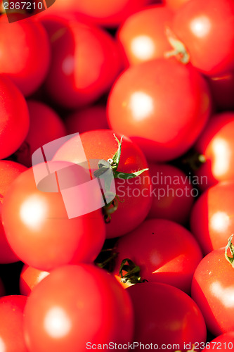 Image of fresh red tomatoes on market