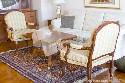 Image of Furniture in a hotel suite room

