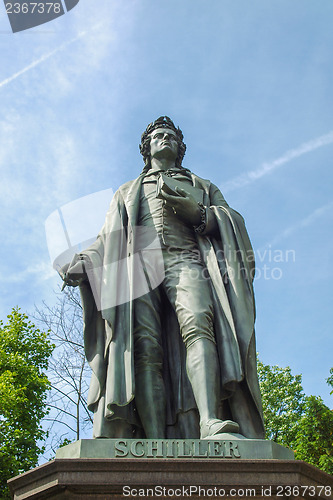 Image of Schiller statue in Frankfurt