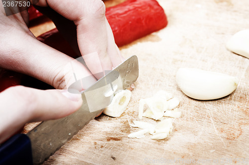 Image of Chopping vegetables