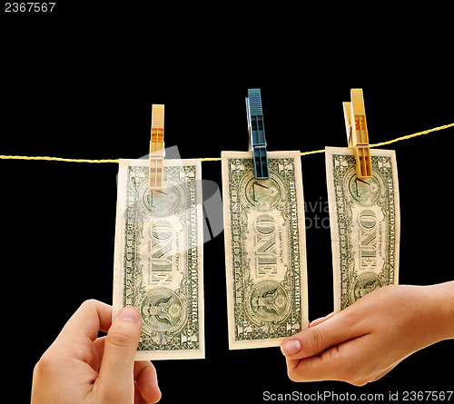 Image of Dollars on the wire