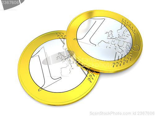 Image of One Euro coins