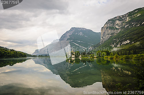 Image of Medieval Castle on Toblino Lake, Trentino, Italy