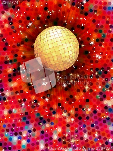 Image of Colorful disco ball 3d illustration. EPS 10