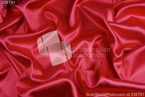 Image of Red Satin Fabric