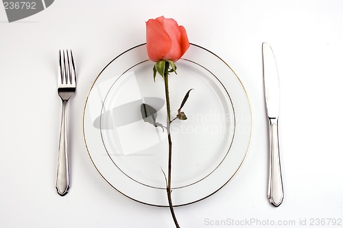 Image of Place Setting with Rose