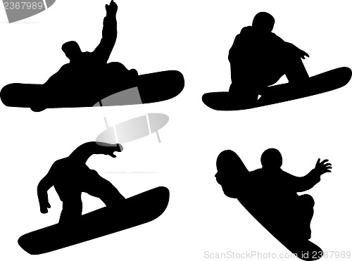 Image of Snowboarding Silhouette