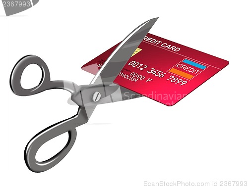 Image of Scissors Cutting Credit Card