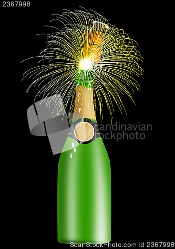 Image of Champagne Bottle Open