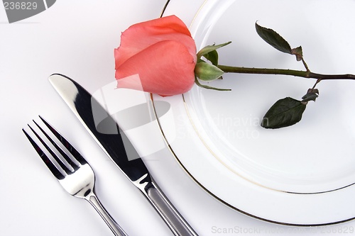 Image of Place Setting With Rose