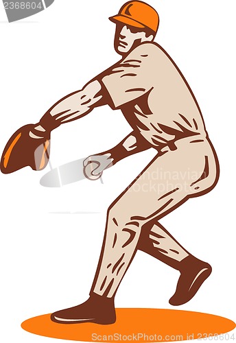 Image of American Baseball Player Pitcher