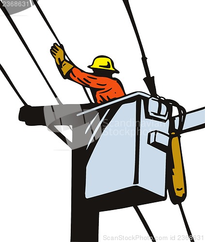 Image of Power Lineman Cherry Picker