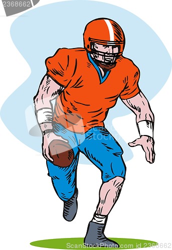 Image of Football Player Running