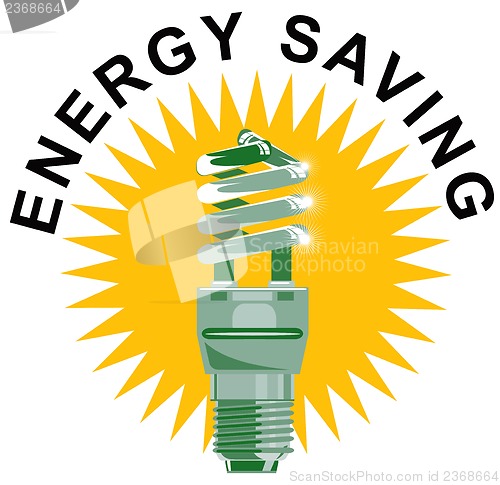 Image of Energy Saving Label Lightbulb