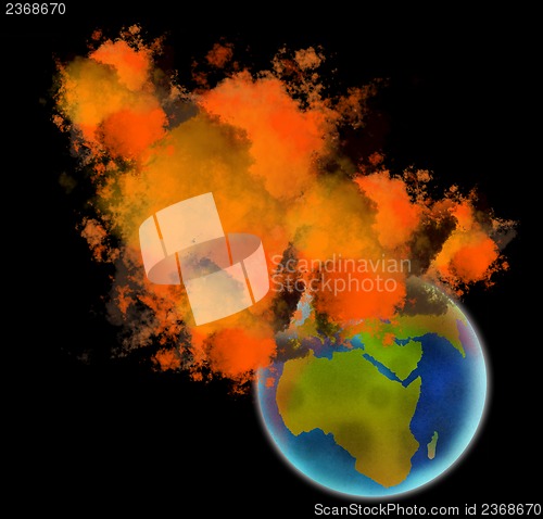Image of Globe on Fire