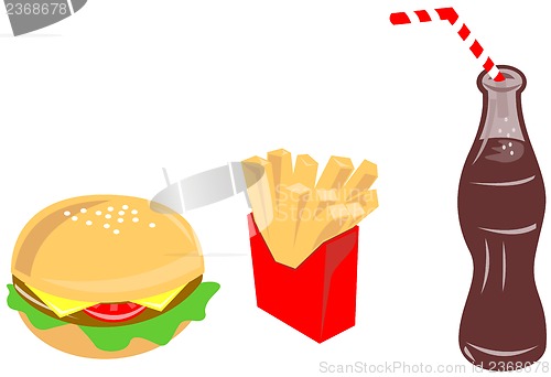 Image of Food Burger Fries Drink