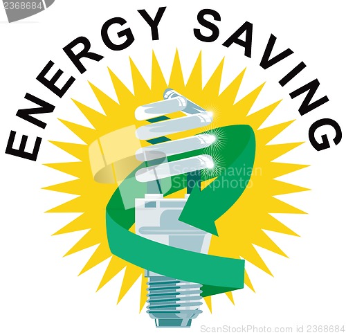 Image of Energy Saving Label Lightbulb