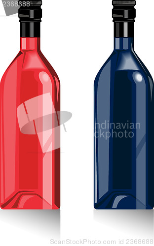 Image of Wine Bottles Retro