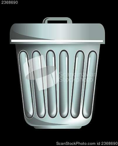 Image of Trash Can Front View