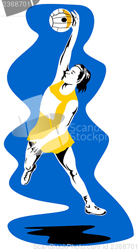 Image of Netball Player Rebounding