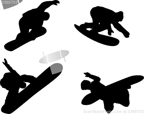 Image of Snowboarding Silhouette