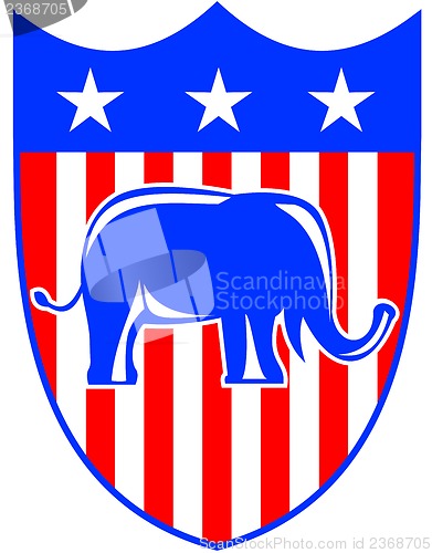 Image of Republican Elephant Mascot USA Flag