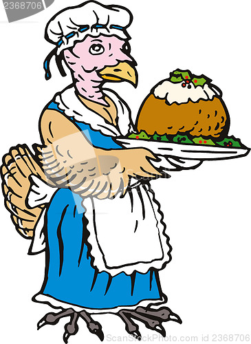 Image of Turkey  Female with Pudding