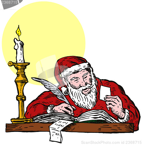 Image of Santa Claus Writing