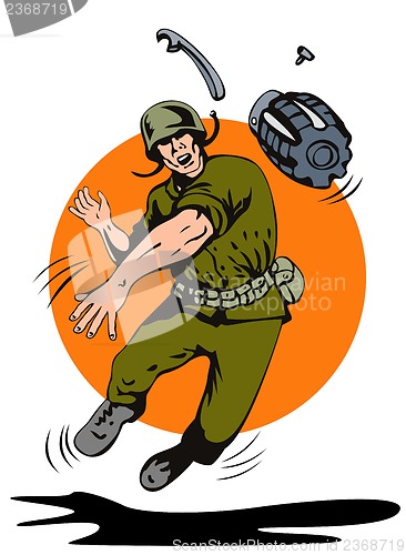 Image of Soldier Throwing Grenade