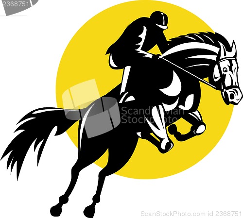 Image of Equestrian Show Jumping Retro