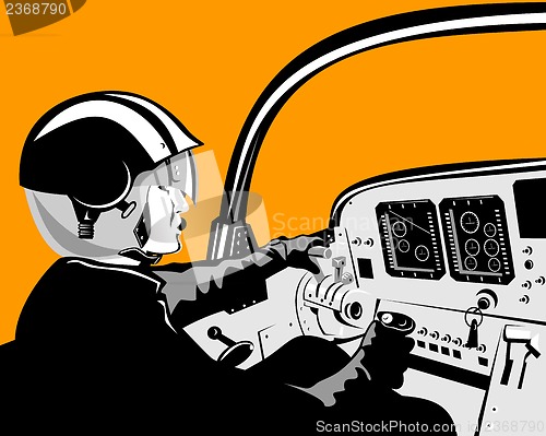 Image of Pilot in Cockpit