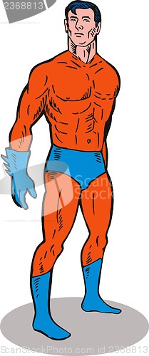 Image of Super Hero Standing Retro