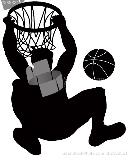 Image of Basketball Player Dunking Ball