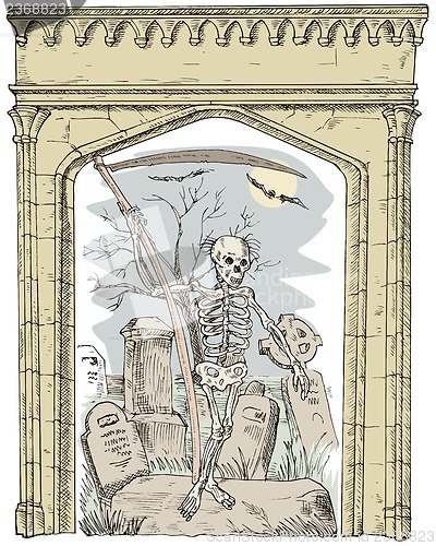 Image of Cemetery Arch Grim Reaper 