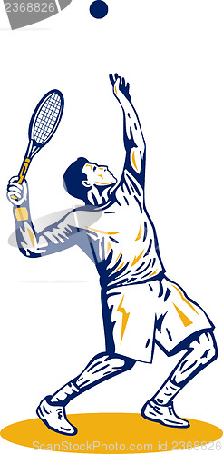 Image of Tennis Player Serving