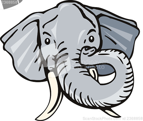 Image of Elephant Head Front Retro