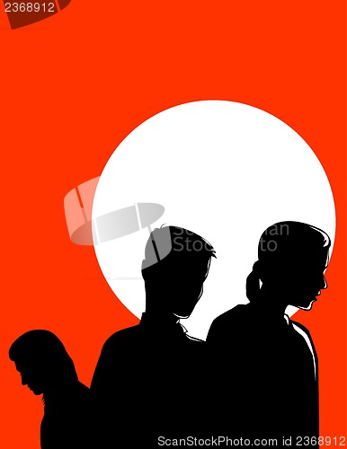 Image of Child Girl Mother Boy Family Retro