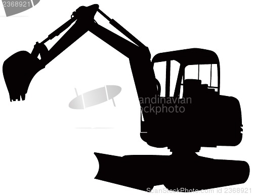 Image of Mechanical Digger Excavator Retro