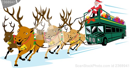 Image of Santa Claus Driving Bus