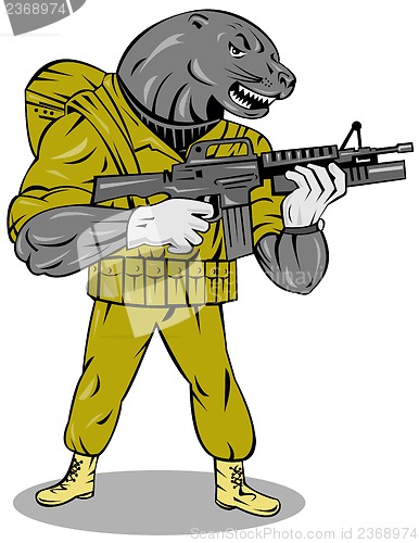 Image of Alien Military With Gun