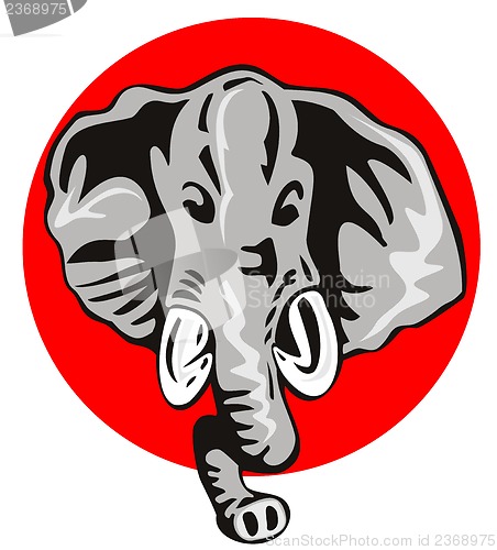 Image of Elephant Head Front Retro