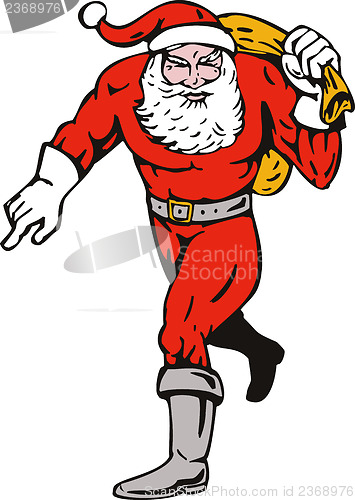 Image of Super Hero Santa Claus Running