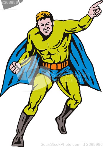Image of Super Hero Pointing Retro