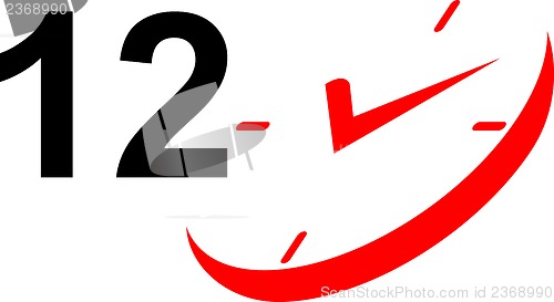 Image of 12 Hour Sign and Clock