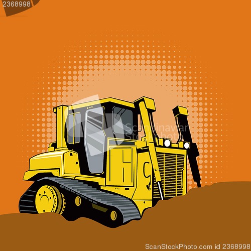 Image of Mechanical Digger Excavator Retro