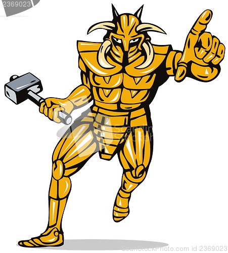 Image of Villain Knight Armor with Hammer
