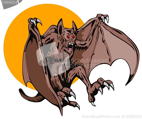 Image of Bat Monster Retro