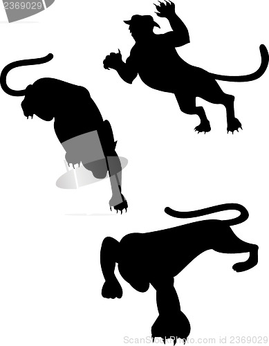 Image of Wild Feline Silhouettes