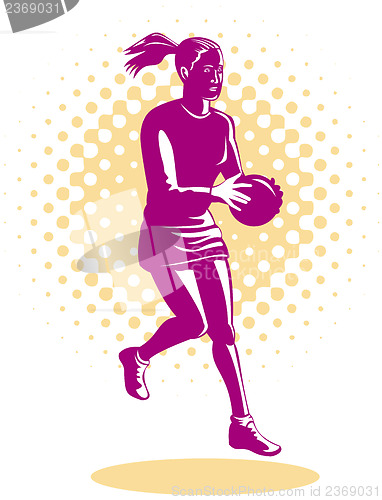 Image of Netball Player Jumping