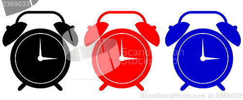 Image of Alarm Clock Black Red Blue